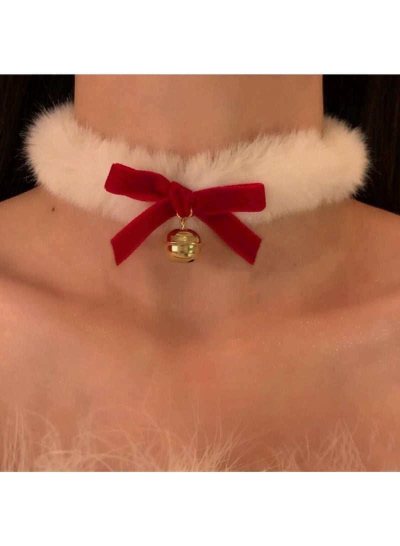 Plush Choker Necklace for Party Costume - Image 1